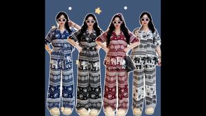 CC 22311 Set 3 ชิ้น ผ้าช้าง ชุดไปทะเล ชุดเที่ยวทะเล สงกรานต์ ใส่เที่ยว(ฟรีไซส์ M+ อก 36-44 เอว26-34 สพ38-44)