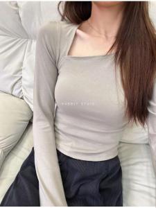 Soft Ribbed Yoga Fitness Sport Casual Long Sleeve High Elastic Sweat Absorbent Shoulder T-Shirt Modal Fabric Women's Top