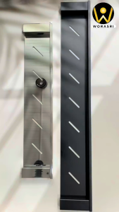 WoraSri SS616 ชั้นวางของยาวห้องน้ำห้องครัวแขวนติดผนัง สแตนเลส 304 ยาวพิเศษ สีดำด้าน  ย 82 x ส 3 ซม.