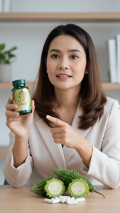 มะระขี้นก สกัด มะระแคปซูล100 แคปซูล ตราบัวคำ