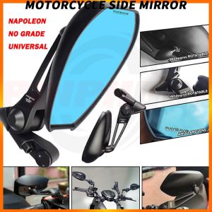 E&M Street King Side Mirror V3 Blue Lens Eye Protection Non Grade Lens Adjustable Motorcycle Rear View Universal Mirror For ADV PCX Click NMAX Sniper MIO Raider Napoleon