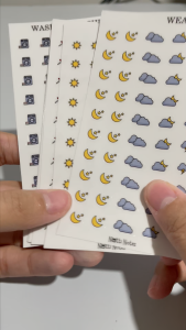 Mini Icon: Plant | Transparent Vinyl Sticker for planners journals etc.