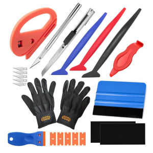 Auto Vinyl Wrap Tools Kit Vinyl Tinting Kit Car Window Tinting Film Installation Felt Squeegee Wrapping Spatula Covering Tools
