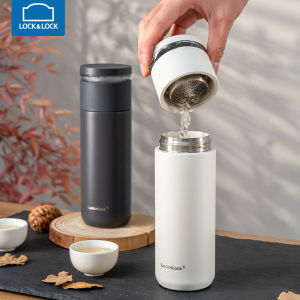 Lock＆Lock Ceramic Tea Cup Special Tea Water Separation Insulated Cup for Brewing Tea High End Office for Men And Women