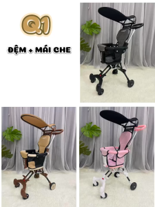 Xe Đẩy Du Lịch V-BABY Q1 Cho Bé Gấp Siêu Gọn Đảo 2 Chiều