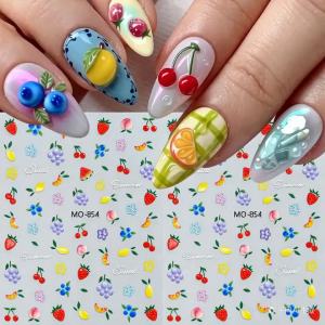3D Bow Heart Nail Art Stickers - Pink & White Bowknot Decals for DIY Nail Decorations DIY Manicure AccessoryNail Charms And Acc