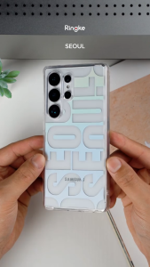 RINGKE® FUSION DESIGN Holographic Samsung Galaxy S25 Ultra Seoul Design Silkscreen Shockproof TPU Bumper Protective Case