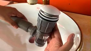 Bộ xả lavabo KAG-KX78 nhấn sứ trắng cao cấp đầu xả lắp 99% chậu  rửa mặt treo tường đặt bàn thoát nhanh thiết kế sang trọng