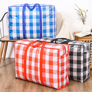 กระเป๋าขนย้ายถุง PP ทอพับได้สำหรับเดินทางความจุมากกระเป๋าทอกันน้ำกระเป๋าทอ