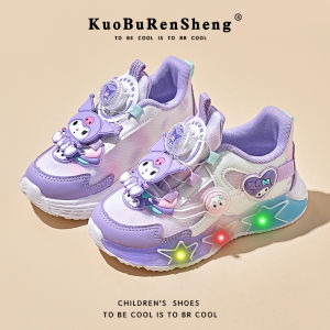 KUOBURENSHENG | Slip Resistant Light-up Breathable Girls Shoes