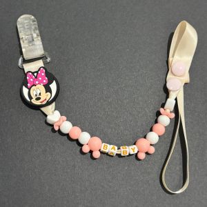 Disney | Kawaii Baby pacifier Chain Clip False Tooth Nipple Fixing Clip BPA-Free Material Baby Tooth Chain Toy Gift Suitable for Cute
