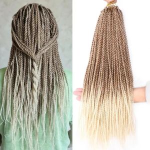 14inch/18inch Synthetic Senegalese Twist Hair Extensions Crochet Hair Braids Senegalese Ombre Braiding Hair Crochet Braid Hair Box Braids Hair