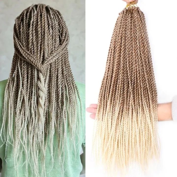 14inch/18inch Synthetic Senegalese Twist Hair Extensions Crochet Hair Braids  Senegalese Ombre Braiding Hair Crochet Braid Hair Box Braids Hair