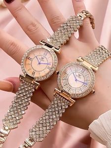 OLEVS 9942 Classic Fashion Luxury Watch Women Rhinestone Ladies Watch Womens Watches Clock Diamonds 3d Dial Wristwatches
