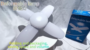 E27 Bulb 90° Foldable 4/5/6 Fan Blade LED Light Bulb 42/50/60W AC170-265V