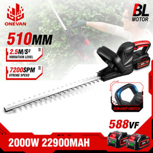 ONEVAN 510MM Cordless Brushless Hedge Trimmer SK5 Garden Trimmer Pruning Saw 7200SPM Lawn Mower Garden Pruning Tool For Makita 18V Battery