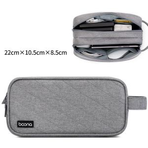 Tas travel hp gadget accesories [BAONA] Waterproof ACCESSORIES Digital TWO-LAYER LONG Pouch