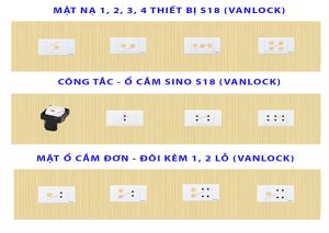 Công tắc Ổ Cắm Mặt nạ ổ điện đến từ thương hiệu SINO S18 - VANLOCK với thiết kế nhỏ gọn tinh tế sang trọng và an toàn khi sử dụng