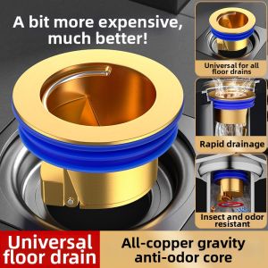 MIVOFIVO | Odor-Proof Anti-Insect Strainer Drain Universal Use Copper Core