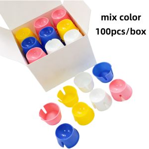 100pcs Disposable Mixing Bowls Plastic Dental Lab Cups for Gypsum Plaster Alginate Multifunction Dentistry Laboratory Tools
