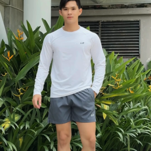 Áo thun thể thao dài tay nam LADOS-9182 chất vải thun poly thể thao siêu co giãn kiểu basic