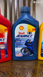 SHELL ENGINE OIL 4T ADVANCE SYNTHETIC 1LITRE AX7 10W/40 AX5 15W/40 AX3 SAE40 WITH OIL FILTER LC135 & STP OIL TREATMENT