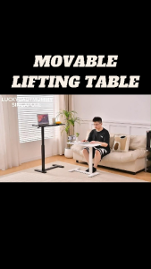 Upgraded Movable Adjustable Lifting Table/Standing Desk Laptop Table with Wheels/FireheartWarrior