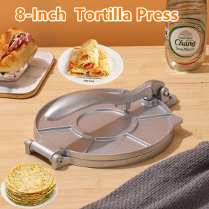 8 Inch Tortilla Press Maker Cast Iron Tortilla Press Manual Dough Press Maker Foldable for DIY Tacos Flatbreads