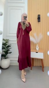 Gamis Rayon Renda Sultan Busui Frendly Ld 110 Kekinian Bhanibatik