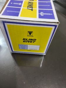 Blind Rivets 1/8×1/2 1/8×3/4 5/32×1/2 5/32×3/4 silver metallic sold per box.