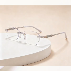 (+0~+400)Presbyopia Reading Glasses Blue Light Blocking Screen Protection Vintage Ultra Light Frameless For Daily Party Shopping Cermin Mata Baca Middle-Aged Elderly