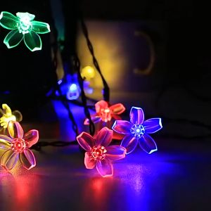 MLADEN 20/30/50LED Solar String Lights Waterproof Flower Fairy Light Raya Lampu Decor Light String