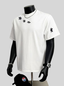 Summer New 280g Design Sense Niche Short Sleeve Men Loose Trendy American Retro T-Shirt Street Fashion Brand Top Youth Cotton Breathable