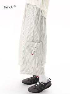 BWKA | Striped Loose Wide Leg Pants for Summer Salt Vintage Style