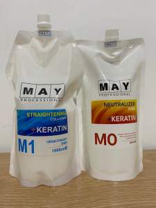 (5 tặng 1) Bộ Kem Uốn Duỗi 2in1 Phục Hồi Tóc May M1&M2&MO 1000ml