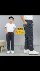 celana chino  anak laki laki usia 1-12 tahun kain katun drill