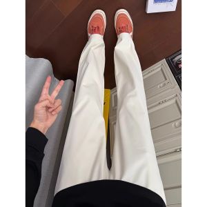 Quần Ống Đứng Rộng Rãi Thoáng Khí Nhanh Khô Ice Skin Cho Nam Mùa Hè Phong Cách Mỹ Cao Cấp Quần Dài Thường Ngày Cạp Vừa