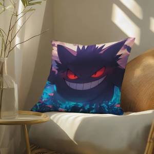 Bandai | Pokemon Gaming Room Anime Plush Pillow Cover Soft Short Plush Cushion Cover For Sofa Bedroom Home Decor Gift