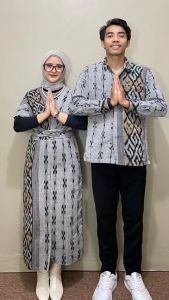 Dress Couple Tenun Clara Abu Maxyidrss ANSTORE14 - dress kondangan preweding