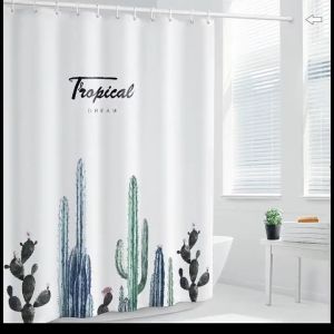 Adjustable Curtain Rod Tension Rod Cloth Rail Bathroom Anti-slip Light Duty - White