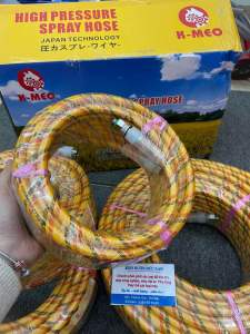 Dây Xịt Rửa Cao Áp Ren 13.8mm. Dùng Xịt Rửa Xe Phun Thuốc. Dây Lõi 5 Lớp Chịu Áp Lực Cao 1000kgf/cm2