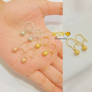 Anting Titanium Wanita Bola Pasir Korean Earing Aksesoris Fashion Murah Anti Karat