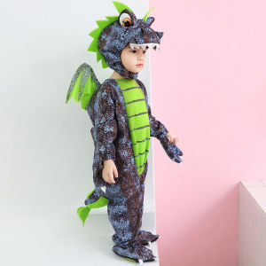 Childrens Halloween Costume Dinosaur Monster Outfit Cartoon Animal Performance Clothes Set Boys Girls Toddler Kids Size 2-13