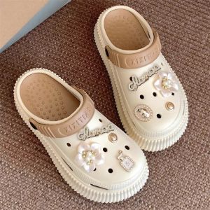 IELGY Sweet Clog Heightened Non-slip Summer Eva Baotou Beach Sandals