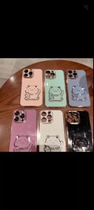 Case Itel P55 4G NFC A70 S23 4G P40 A60/A60s S23+(PLUS) Soft Casing Hp Plating Stand Cat Kucing SoftCase Luxury Premium Shining Cover