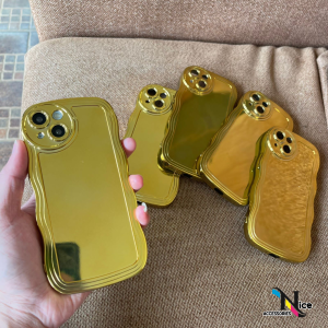 NA Case gold gelombang casing hp untuk REALME C1 C2 C11 C15 C20 C21 C25Y C31 C33 C35 all type CGO