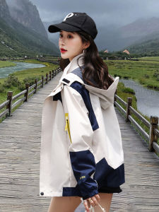 เสื้อแจ็คเก็ตผ้าฝ้ายกันฝนกันลมแบบแยกเป็นสามส่วนสำหรับฤดูใบไม้ผลิฤดูใบไม้ร่วงฤดูหนาวสำหรับผู้ชายและผู้หญิง แจ็คเก็ตแบบสวมหัวแบบลำลอง