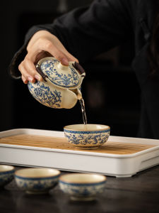 Bộ Trà Di Động Cao Cấp Yuyao Cho Du Lịch Và Cắm Trại Ngoài Trời Chống Bỏng Chống Vỡ Bộ Trà Gốm Sứ Mòyī