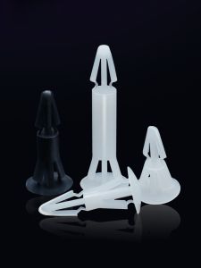 ที่ยึดสูบยางยืดพลาสติกแบบหน้ากากเครื่องบินแบบยึดแน่นอน พื้นฐานแบบแบน อุปกรณ์ฮาร์ดแวร์ที่เชื่อมต่อกันแบบทนทาน