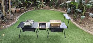 portable collapsible bbq griller IGT top table compatible